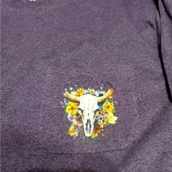 One of a kind long sleeve purple shirt size medium - Picture 2 of 3